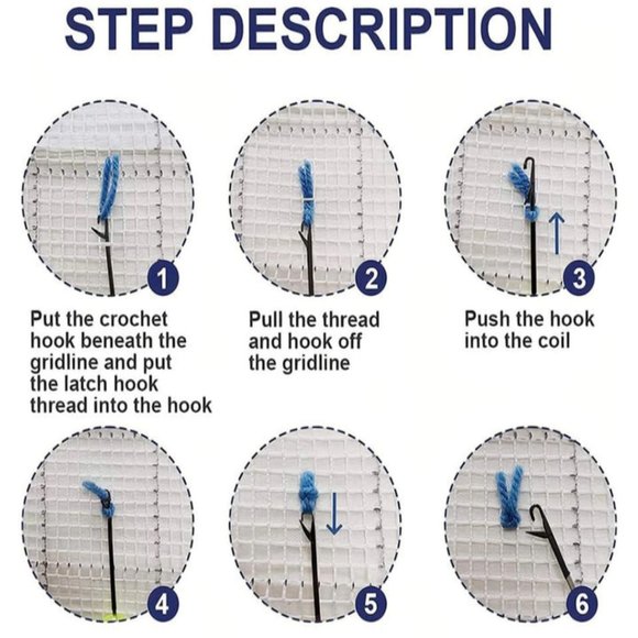 Rug Making Latch Hooking Kit | Vintage Truck (81x61cm printed canvas) - Picture 6 of 7